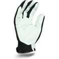 thumbnail image 2 of EXO Pro Leather Mechanics Gloves, Single Layer, Neoprene, Full Finger, Black/White, L (9), 1 Pair, 2 of 3