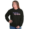 thumbnail image 4 of Let's Be Mermaids Cute Beach Day Women Plus Size Crewneck Sweatshirt Brisco Brands 2X, 4 of 5