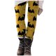 thumbnail image 2 of ICHUANYI Clearance Womens Fashion Casual Hollween Printed Tight Leggings High Waist Pants(Yellow, L) ICHUANYI WER2023081205678, 2 of 5