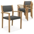thumbnail image 1 of Gymax Ensemble de 4 Chaises de Salle à Manger Empilables avec Dossier Respirant, Patins de Pieds Ajustables, 1 of 9
