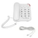 thumbnail image 3 of Teléfono con cable para personas mayores, teléfono con botones grandes 3 Teléfono fijo con cable Teléfono con botones grandes compacto y liviano, 3 of 8