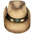 thumbnail image 3 of Straw Cowboy Hat Men Cowgirl Hats Women Sun Hat Sombreros Vagueros Classic Western Accents, 3 of 7