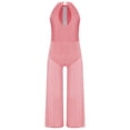thumbnail image 3 of iiniim One Piece Rompers Overall for Girls Rhinestones Dance Bodysuit Disco Party Wide Leg Pants Playsuit Pink 14, 3 of 4