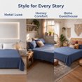 thumbnail image 3 of REGALWOVEN Microfiber Bed Sheet, Breathable Flat Sheet,  Bedding for Bedroom Misty blue 96x106in, 3 of 5