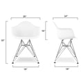 thumbnail image 5 of Aron Living Tower 18" Plastic and Chrome Steel Armchair in White, 5 of 5