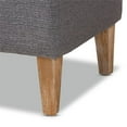 thumbnail image 5 of Bowery Hill Tufted Linen Fabric and Wood Bench in Gray, 5 of 9