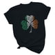 thumbnail image 4 of Camisetas con estampado del Día de San Patricio y cuello redondo para mujer, blusas femeninas cómodas a la moda, Tops Fridja bn910, 4 of 6