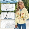 thumbnail image 6 of Uourmeti Cute Salamander Sunflower Teen Girls Casual Hoodie Long Sleeve Soft with Pockets Loose Comfy Pullover for Daily Wear Size 13-14, 6 of 7