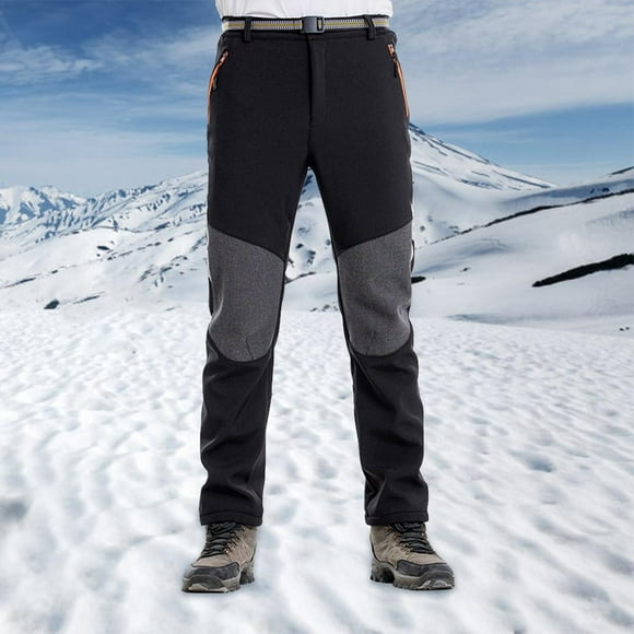 Wear Tights with Zipper Pockets Fleece Cycling for Gym Outdoor Snow Men XXL