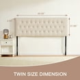 thumbnail image 2 of Weture Upholstered Polyester Headboard Adjustable Height Twin, 2 of 7