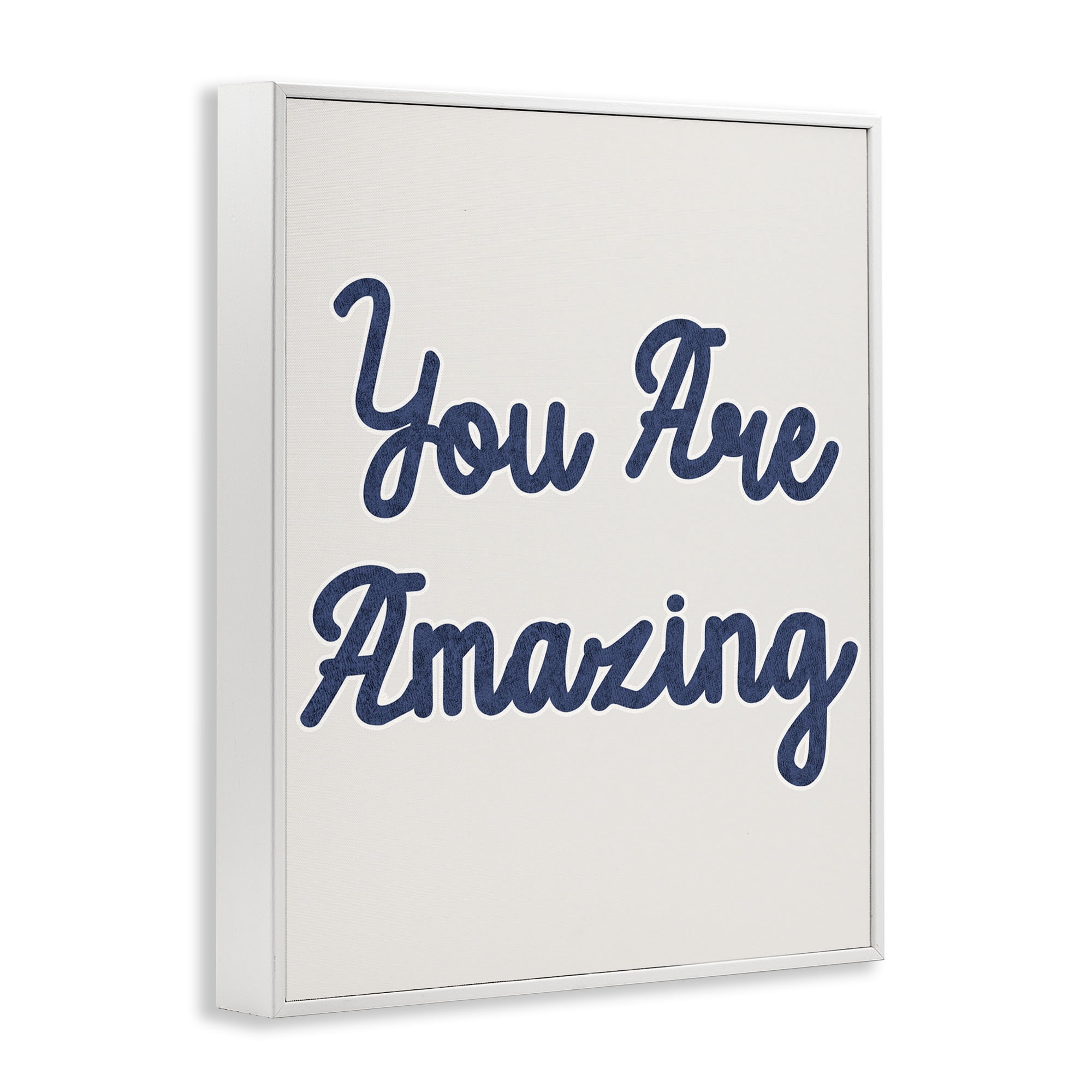 Stupell Industries You Are Amazing Phrase Typography Painting White Framed Art Print Wall Art, 24 x 30