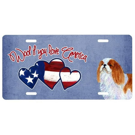 - Woof if you love America English Toy Spaniel License Plate SS5018LP