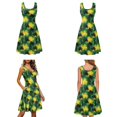 thumbnail image 4 of Jiueut Jamaica Flag Palm Tree Pattern Matchable Couple Hawaiian Men Button Down Aloha Shirt Womens Summer Dresses Sleeveless Tank Dress Casual Holiday Matching Outfit for Men Women, XS, 4 of 5