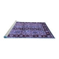 thumbnail image 2 of Ahgly Company Machine Washable Indoor Rectangle Abstract Blue Contemporary Area Rugs, 7' x 9', 2 of 4
