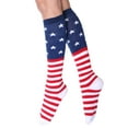 thumbnail image 2 of Angelina Patriotic USA Flag Knee-High Socks (3-Pairs), 2 of 5