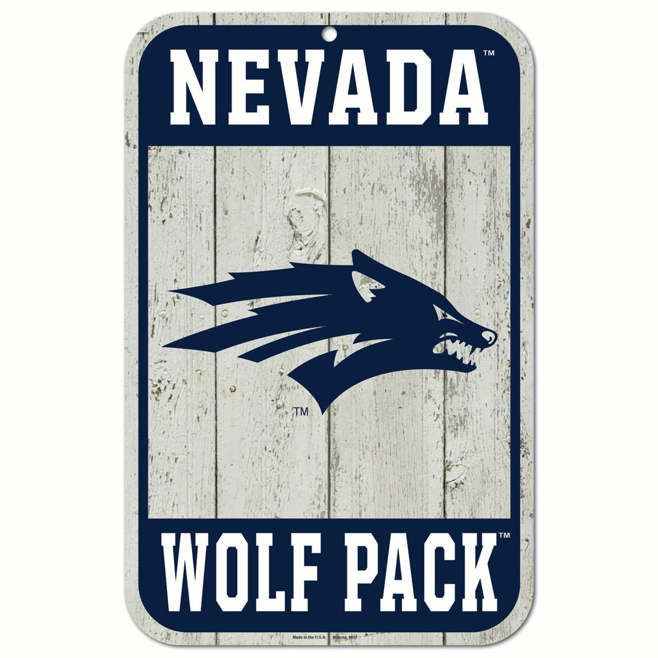 Nevada Wolf Pack Official NCAA 11" x 17" Fence Plastic Wall Sign 11x17