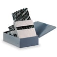 thumbnail image 1 of TopLine Drill Bit Set, 60pcs #1-#60 & Huot USA Index, 60pcs Black Oxide Finish, 1 of 2