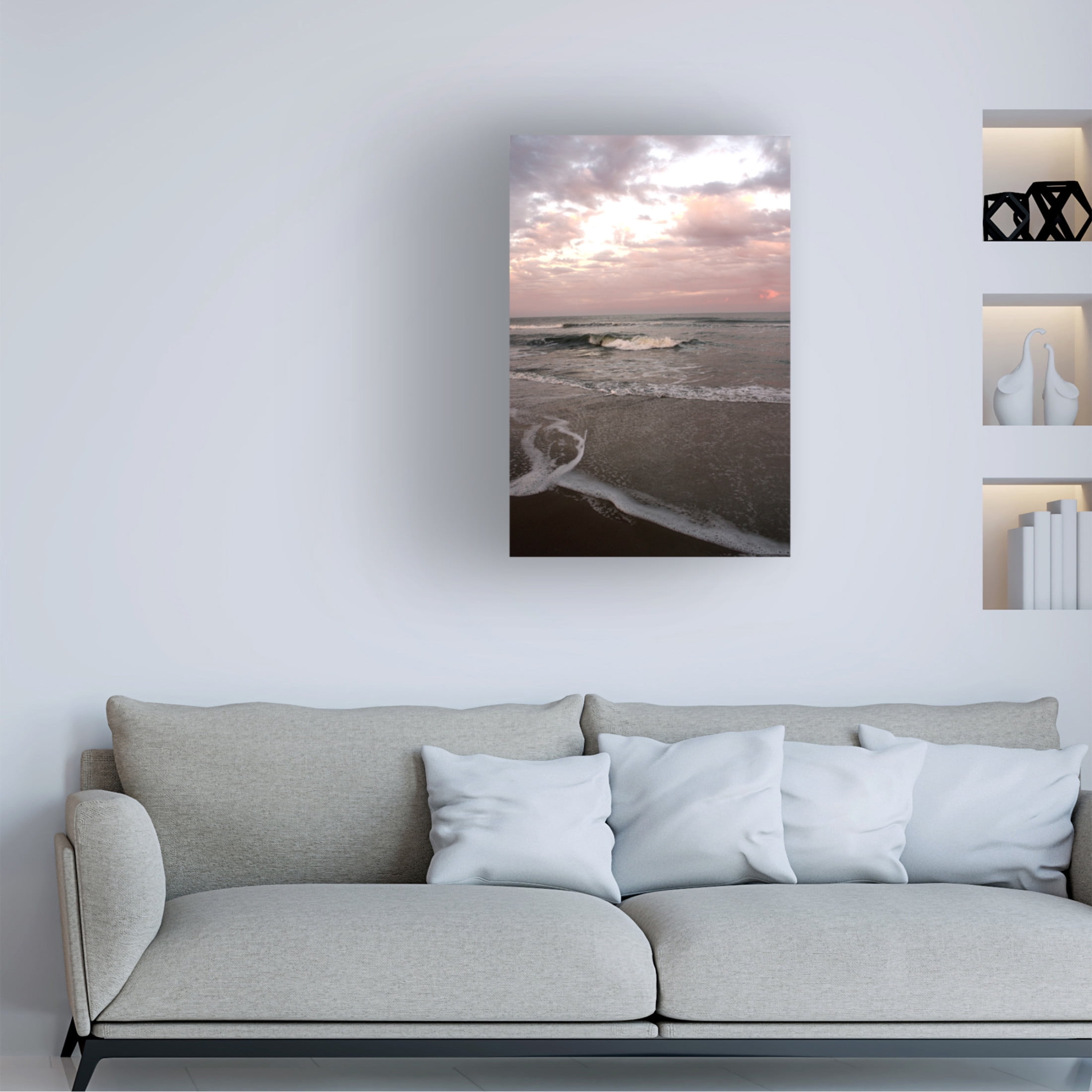 Canvas Wall Art - DANE 'Beaches 20' Wall Art for Living Room, Bedroom, or Office Décor by Trademark Fine Art - 16 x 24 Inches