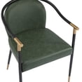 thumbnail image 5 of Christopher Knight Home Upholstered Dining Armchairs, Black Legs with Gold Tips, Green, Set of 2, 5 of 10