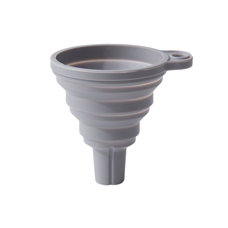 Gray 2.5 inch diameter Dexas POP Small Collapsible Silicone Funnel 