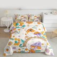 thumbnail image 3 of Manfei Cartoon Orange Mushroom Bedding Comforter Set for Kids, Groovy Daisy Flower Twin Comforter Sets, Rainbow Reversible Bedding Set, Lightweight Room Decor, 2 Pieces, 3 of 9