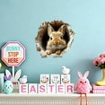 thumbnail image 5 of Cracked-Wall Stickers, Decals, and Vinyl Decor,Bunny Sticker Realistic Visual Easter Rabbits Decoration For Instant Spring Funny, 5 of 7
