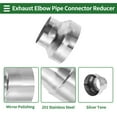 thumbnail image 4 of Adaptador de tubo reductor concéntrico de codo de doblado de escape mandrel de 3.5" OD a 5 pulgadas OD, 4 of 7