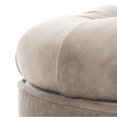 thumbnail image 5 of Safavieh  Amelia Mushroom Taupe Cotton Tufted Storage Ottoman, 5 of 8