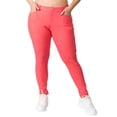 thumbnail image 4 of Women's Ultra Stretchy Classic 5 Pocket Jeggings, Full Length, Coral, 3XL, 4 of 7