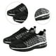 thumbnail image 1 of Zapatos para correr Zapatillas para correr, transpirables, para senderismo, a la moda, para gimnasio, viajes, trabajo (43 negro gris), 1 of 2