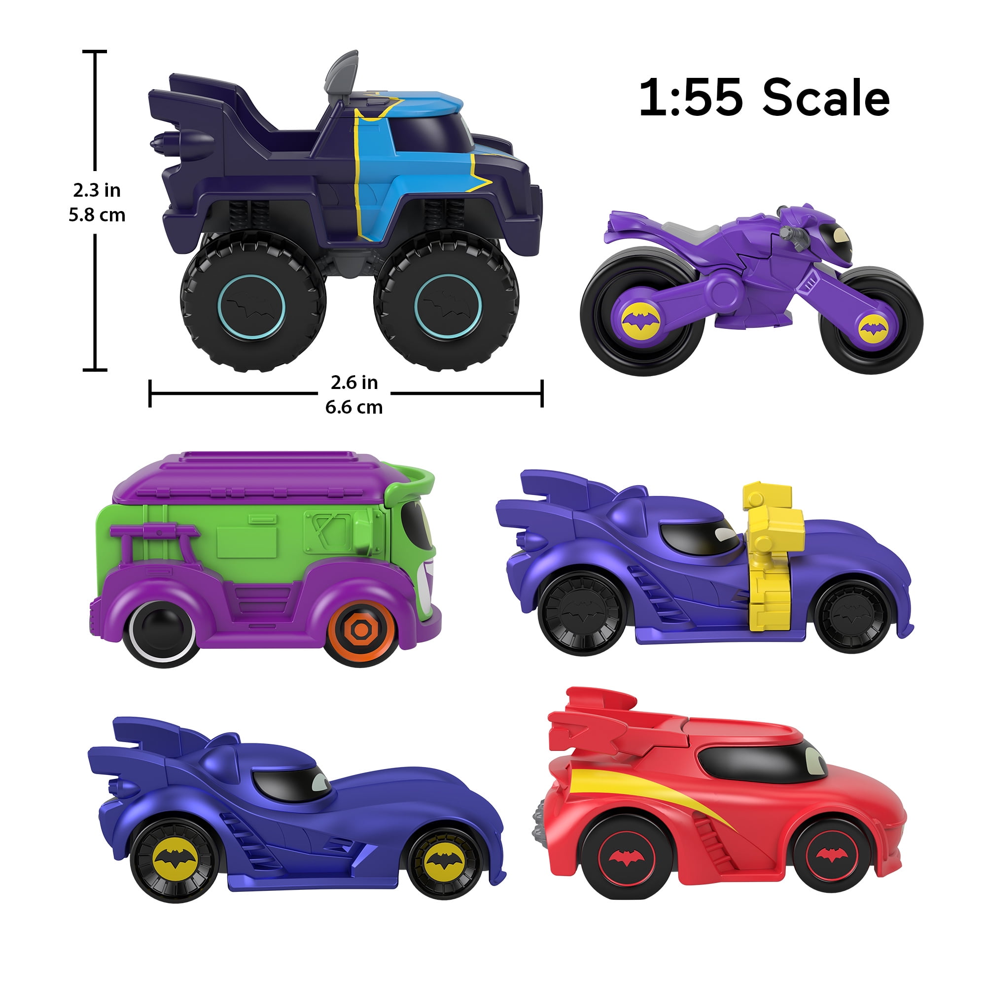 Fisher-Price DC Batwheels 1:55 Scale Diecast Toy Motorcycle, Bibi the Batgirl Cycle, Preschool Toy