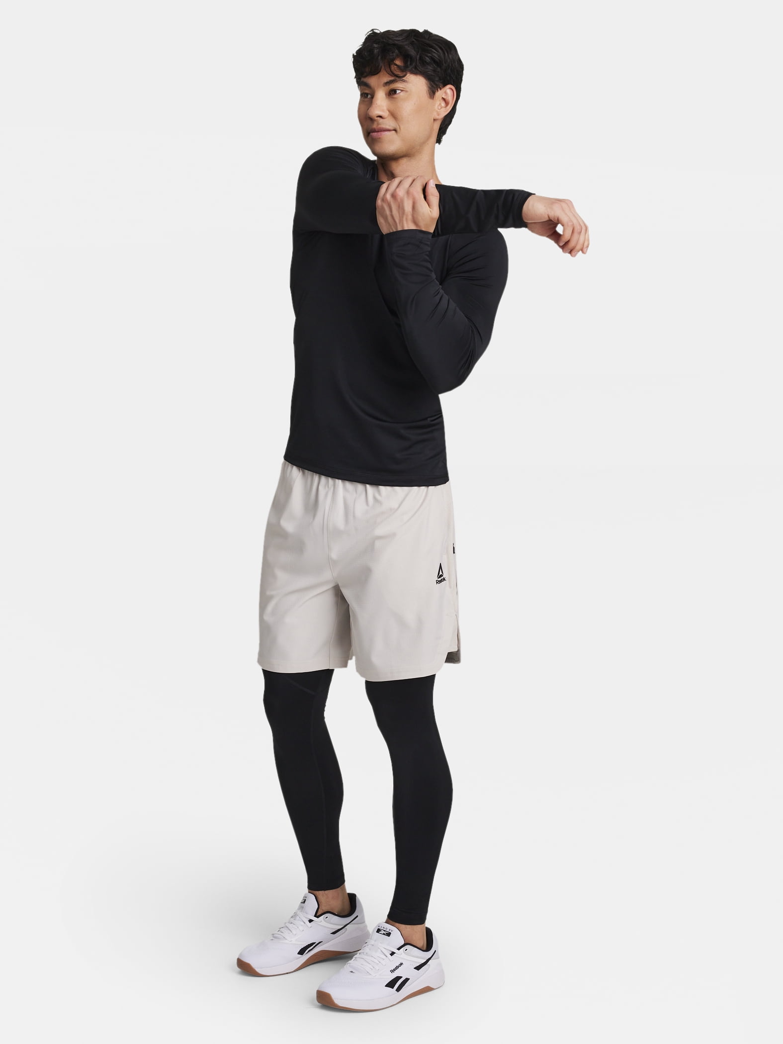 Reebok Men's and Big Men's Kinetic Compression Long Sleeve Top, Sizes XS-5XL