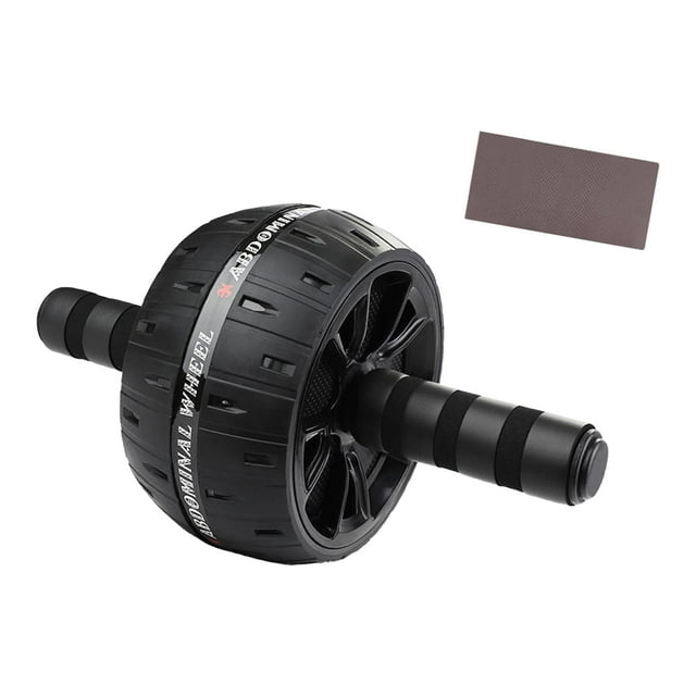 Ejercicio de rueda de fitness rueda soltera, versátil silencioso para gimnasio en casa, AB Máquina Men Mujeres Mujeres Equipo de rodillo abdominal Negro