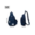 thumbnail image 3 of Gustave Men Women Nylon Crossbody Shoulder Chest Cycle Sling Bag Daily Travel Hiking Backpack (7.1"*2.75"*13.5",Blue), 3 of 10