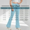 thumbnail image 3 of CHEEREAM Girl's Leggings Cross High Waisted Flare Pants Yoga Bootcut Pants Solid Color Full Length Bell Bottoms, 3 of 7