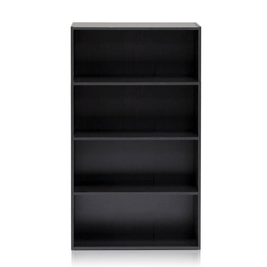 Furinno Pasir Étagère Ouverte 4 Niveaux En Bois Composite - Expresso Furinno Pasir Étagère Ouverte 4 Niveaux En Bois Composite - Expresso