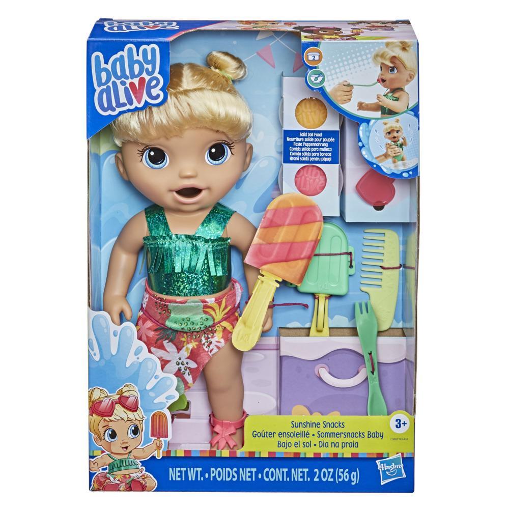 Baby Alive Sunshine Snacks Doll, Eats and "Poops," Waterplay Baby Doll, Ice Pop Mold, Toy for Kids 3 and Up, Blonde Hair - image 3 of 7