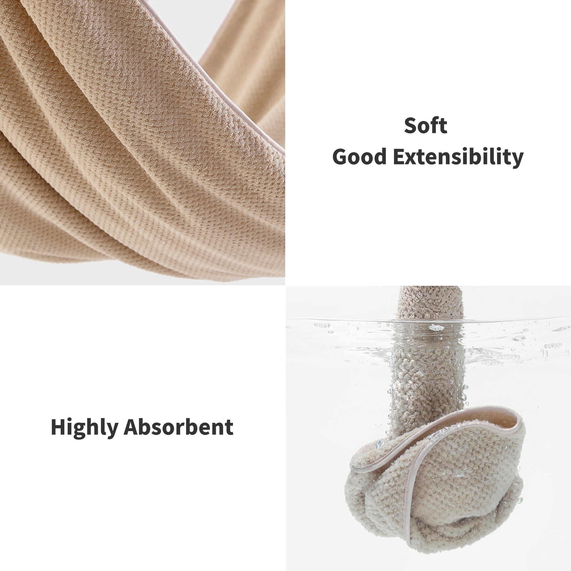 Jessy Home 8 Piece Towel Set Oversized Soft Cozy Towels 600 GSM Camel Plush Towel Set