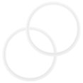 thumbnail image 1 of Uxcell 2-Pack Junta de Anillos O de Silicona 4.1 in/104mm Junta de Sellado se Ajusta a OD 4.7 in/119mm Ferrule de Soldadura Sanitaria Blanca, 1 of 1
