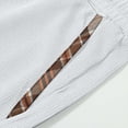 thumbnail image 6 of ROHUUQUE Men Waffle Shorts Drawstring Elastic Waist Straight Leg Solid Summer Bottoms with Pockets White, 6 of 8
