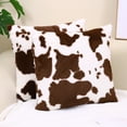 thumbnail image 4 of Fundas de almohada con estampado de vacas, 18.0 x 18.0 in, 2 fundas de cojín decorativas de piel sintética para sofá, sala de estar, sofá, dormitorio, 4 of 4