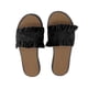thumbnail image 3 of Sandalias de playa planas informales Ticfox para mujer Negro 39, 3 of 14