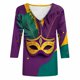 thumbnail image 5 of TaTaai Women's Fashion Christmas Printed Loose Casual V Neck With Three Quarter Sleeves And 3/4 Sleeves T-shirt Pullover Top Gift, 5 of 5