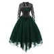 thumbnail image 1 of ICHUANYI Clearance Women Fashion Gothic Style Sexy Round Neck Banquet Festival Off Shoulder Long Sleeve Dress Lace Chiffon Dress(Green, XXL) ICHUANYI WER2023080904125, 1 of 5