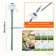thumbnail image 3 of Mapskey Estacas para Tienda, Estacas de Suelo Galvanizadas de Alta Resistencia, Estacas de Metal para Tienda, Estacas de Suelo, Estacas para Tienda para Acampar, Patio, Jardín, Toldos, Pradera, Exter, 3 of 7