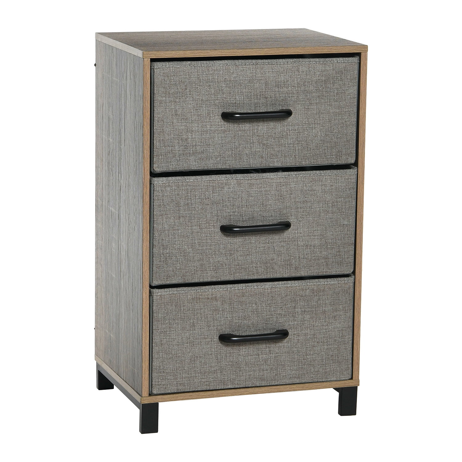 Household Essentials 3 Drawer Dresser, Narrow Storage Chest, Multi