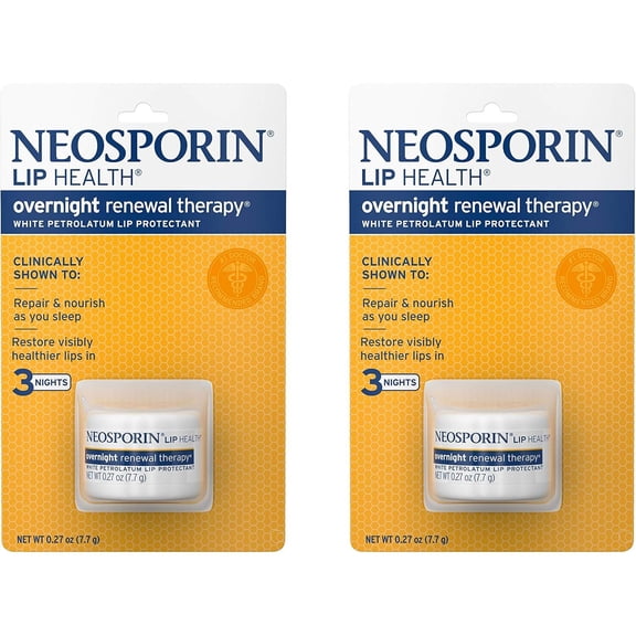 Lip Health Overnight Healthy Lips Renewal Therapy Petrolatum Lip Protectant, 0.27oz. (Pack of 2)