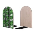 thumbnail image 2 of Lsque Palm Greenery Printed Wood Bookends,Non-Skid Bookend for Shelves,Heavy Duty Support Bookends,Non-Slip Foam Pads for Office, Home, and Library,1 Pair, 2 of 8