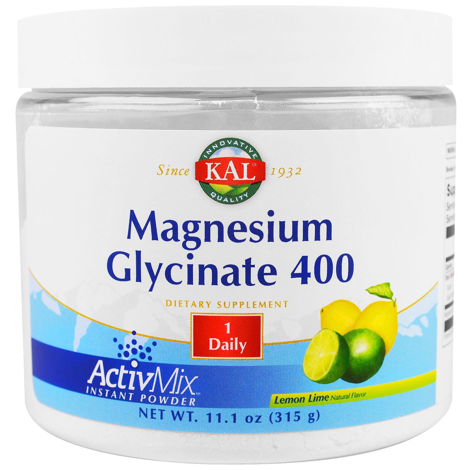 KAL Magnesium Glycinate 400 ActivMix Glycinate | Fine Powder | Natural ...