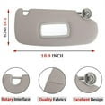 thumbnail image 3 of Grey Left Driver and Right Passenger Side Sun Visor Without Sunroof Compatible with Dodge 2002 2003 2004 2005 2006 2007 2008 2009 Ram 1500 2500 3500, Replace#1CT11TL2AA 1CT18TL2AA, 3 of 5
